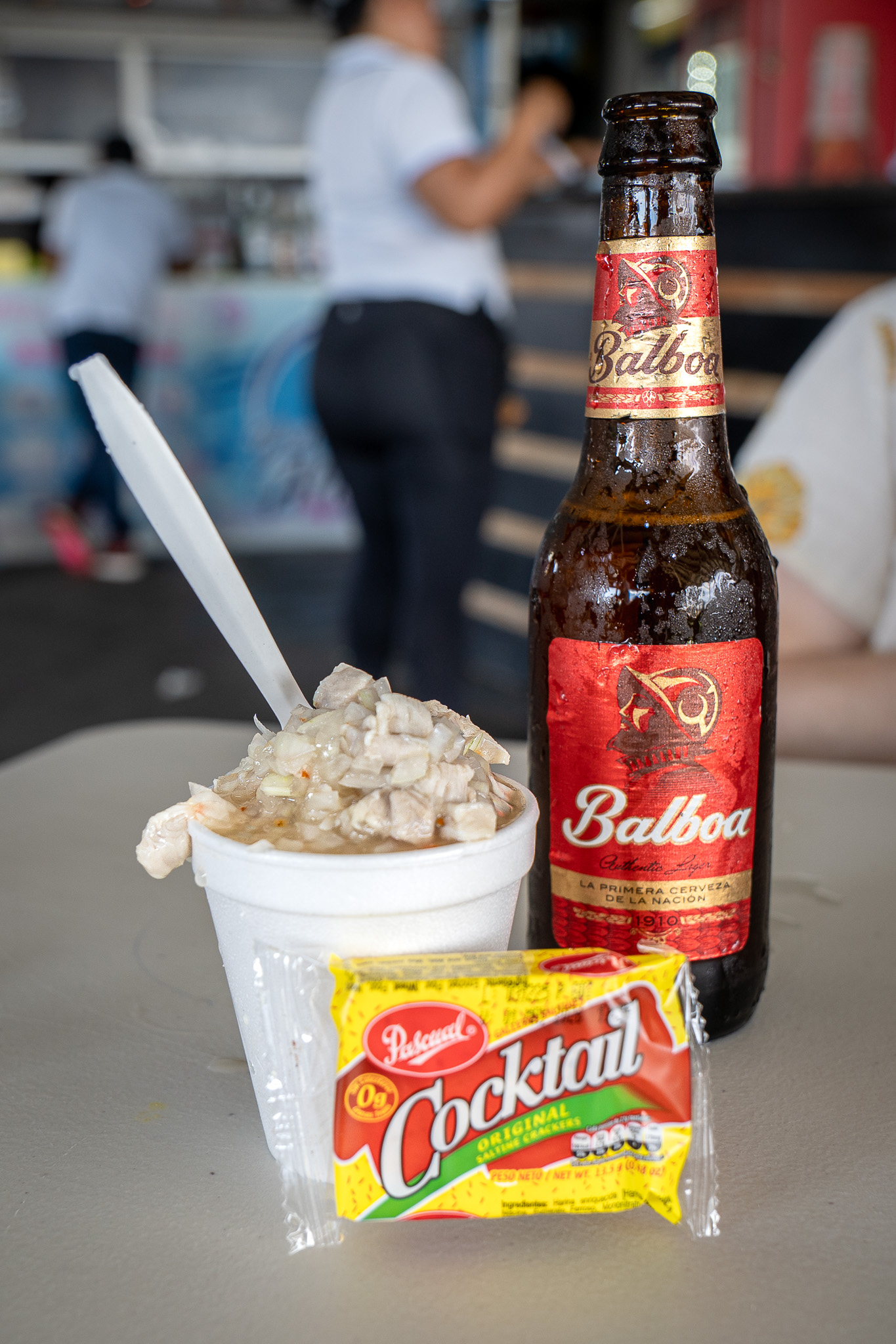 2 dollar ceviche from Mercado de Mariscos Panama City