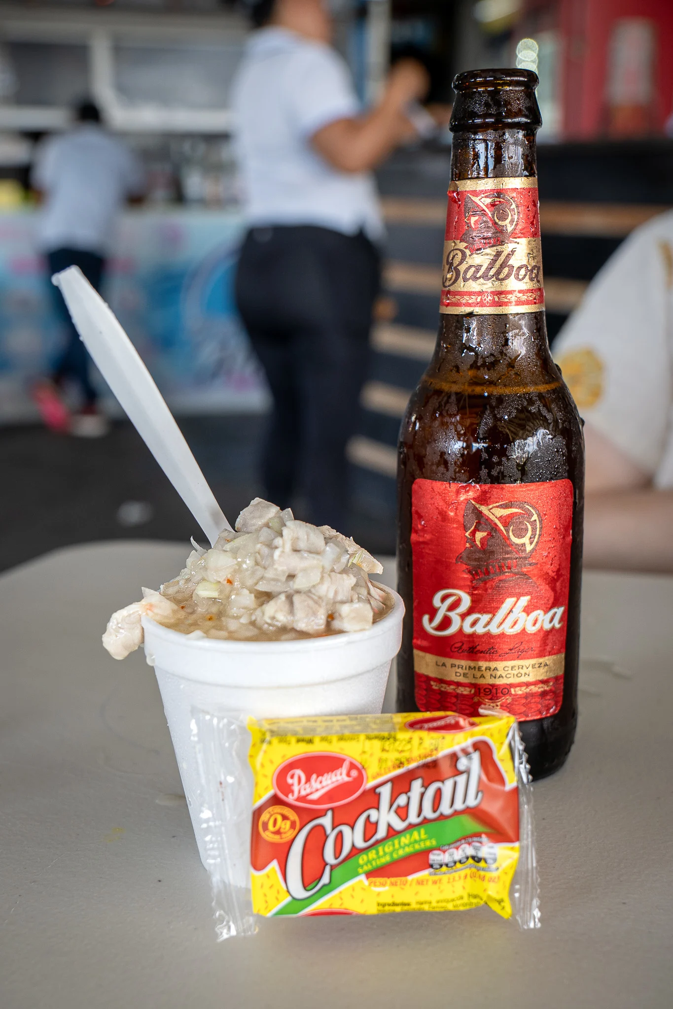 2 dollar ceviche from Mercado de Mariscos Panama City