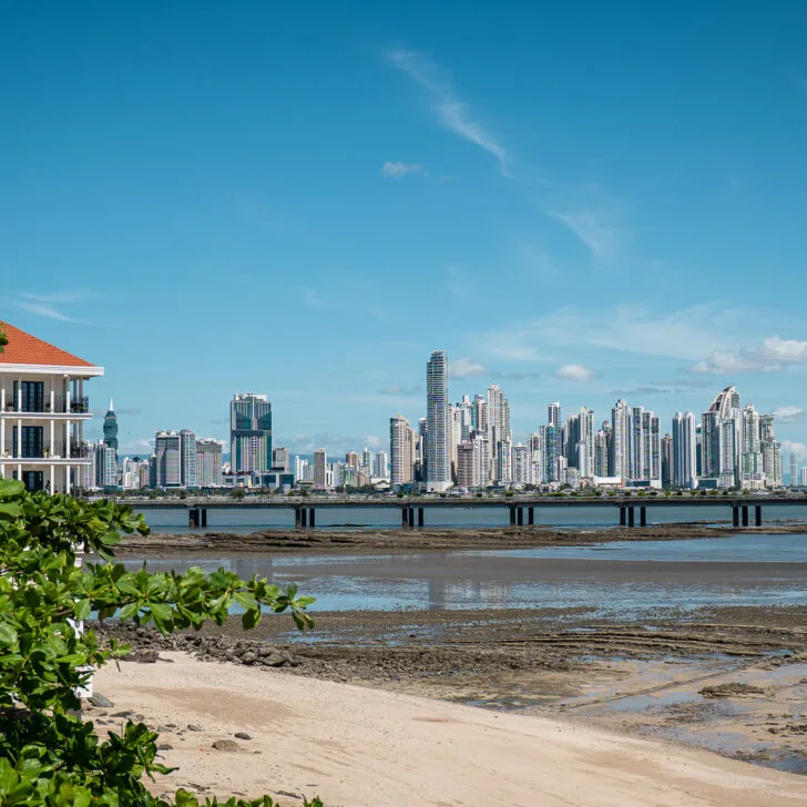 panama city skyline from casco viejo