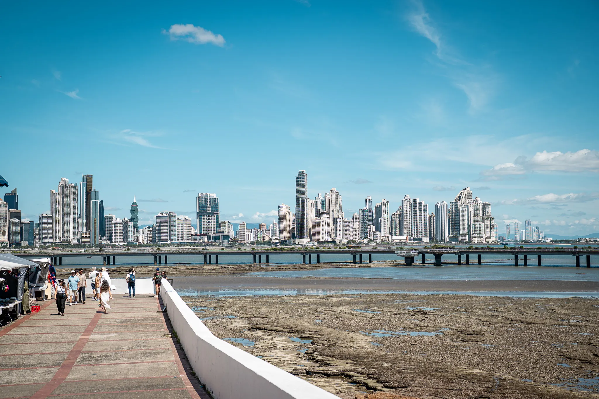skyline view from plaza francia panama city